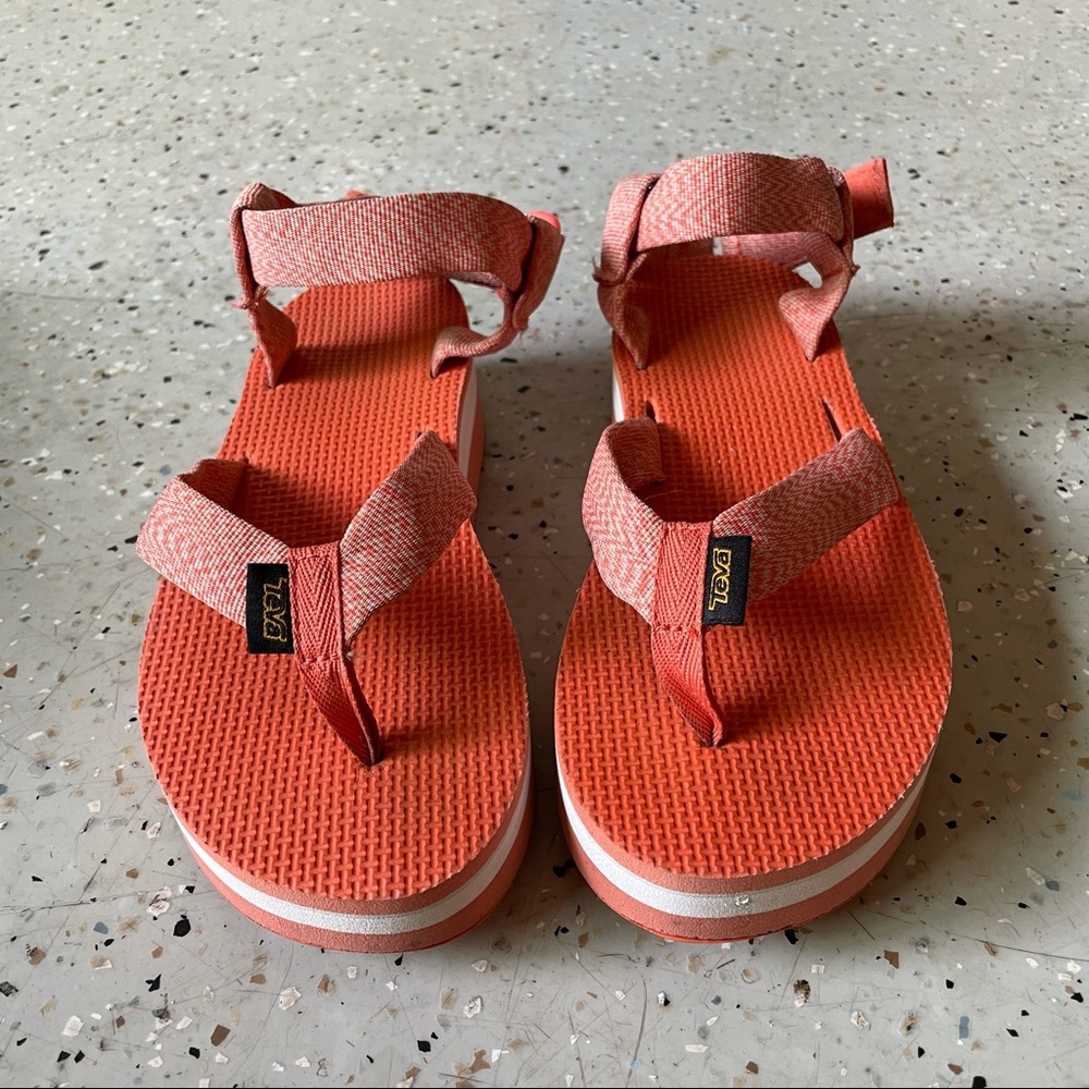 Coral/Orange Flatform Platform Teva